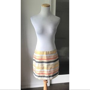 J Crew metallic thread miniskirt